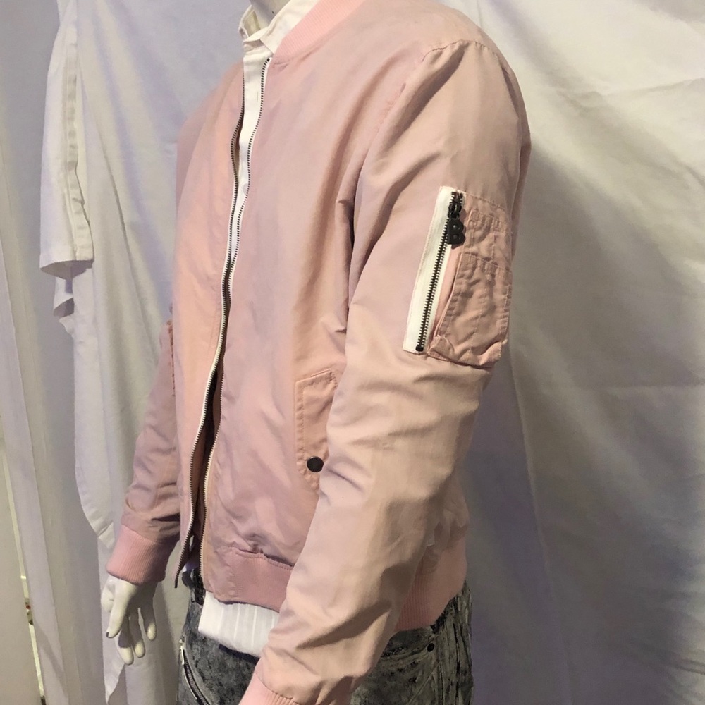 Barney Cools Men’s Pink Bomber Jacket, Large